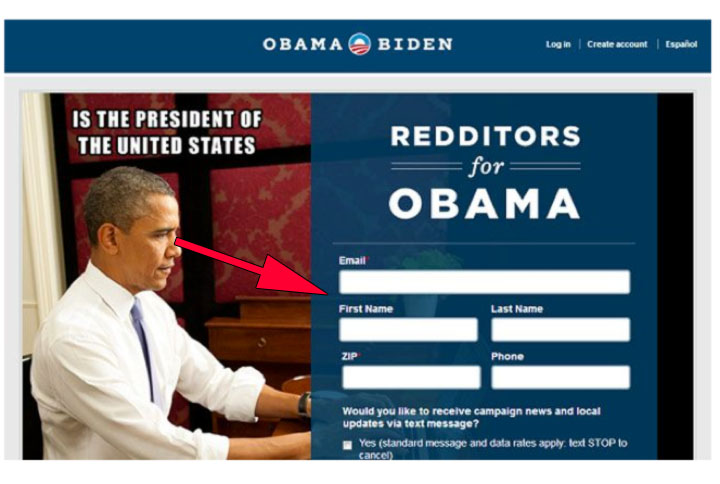 Obama Landing Page