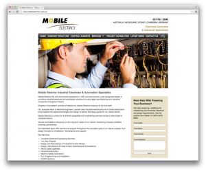 melbourne web design for mobile electrics